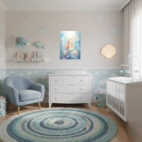 quadro infantil sereia mágica do mar