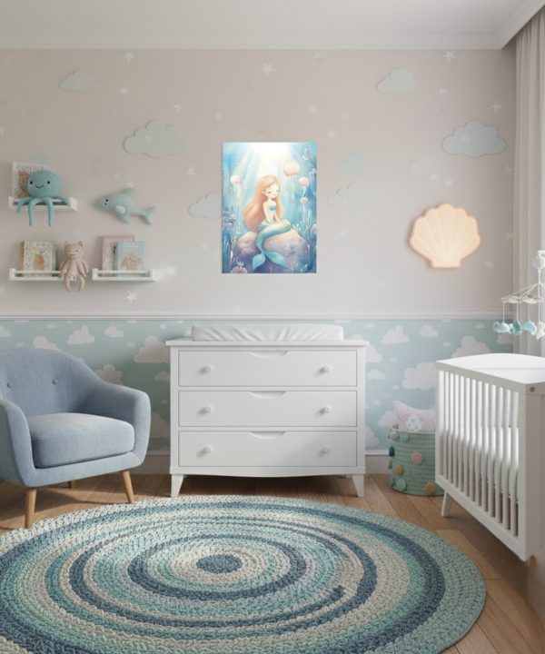 quadro infantil sereia mágica do mar quadro infantil sereia mágica do mar