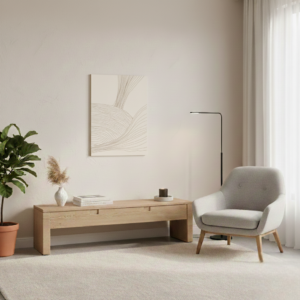 quadro decorativo abstrato fluxo de linhas marrom modelo 3