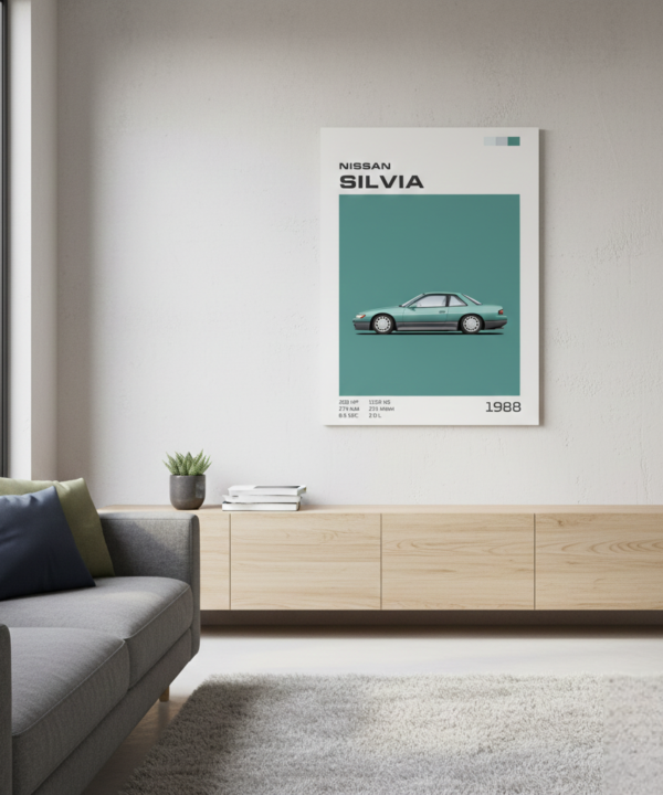 quadro decorativo carro nissan silvia s13