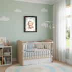 quadro infantil macaco feliz