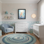 quadro infantil sereia mágica do mar