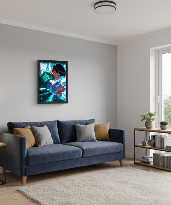 quadro decorativo anime rock lee