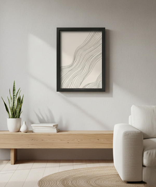 quadro decorativo abstrato fluxo de linhas pretas fundo areia modelo 2 (cópia) quadro decorativo abstrato fluxo de linhas pretas fundo areia modelo 2 (cópia)