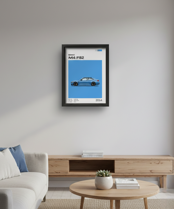 quadro decorativo carro bmw m4 f82
