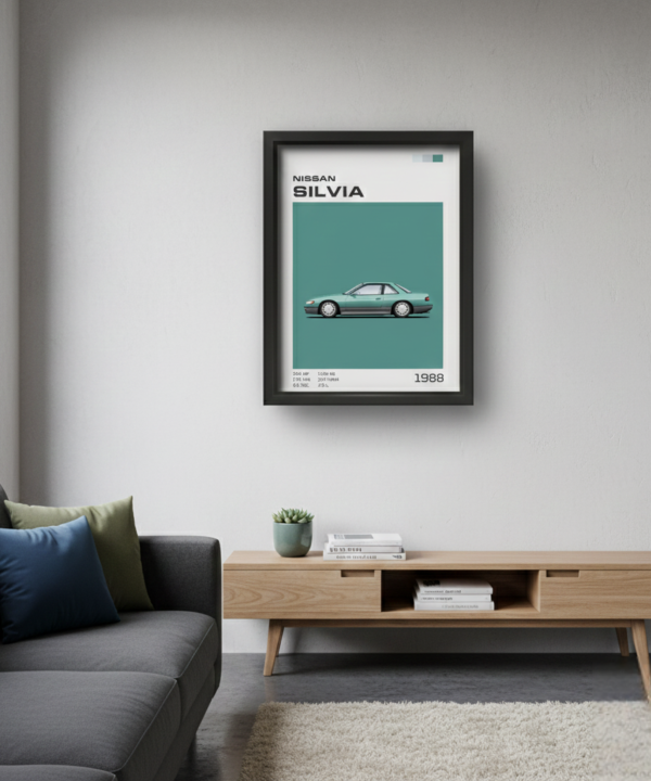 quadro decorativo carro nissan silvia s13