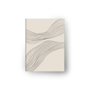 quadro decorativo abstrato fluxo de linhas pretas fundo areia