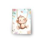quadro infantil macaco feliz