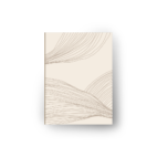 quadro decorativo abstrato fluxo de linhas marrom modelo 2