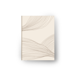 quadro decorativo abstrato fluxo de linhas marrom modelo 2