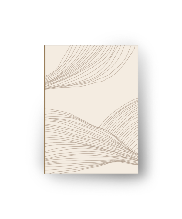 quadro decorativo abstrato fluxo de linhas marrom modelo 2