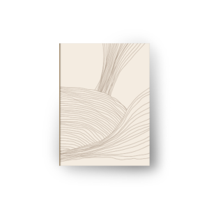 quadro decorativo abstrato fluxo de linhas marrom modelo 3