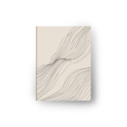 quadro decorativo abstrato fluxo de linhas pretas fundo areia modelo 1 (cópia)