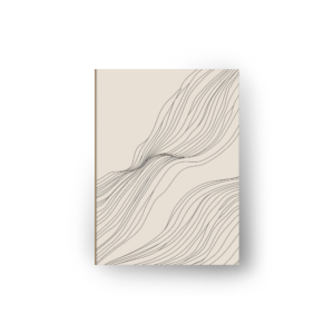 quadro decorativo abstrato fluxo de linhas pretas fundo areia modelo 1 (cópia)