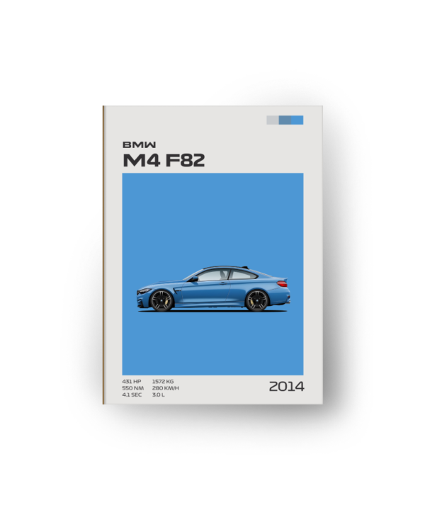 quadro decorativo carro bmw m4 f82