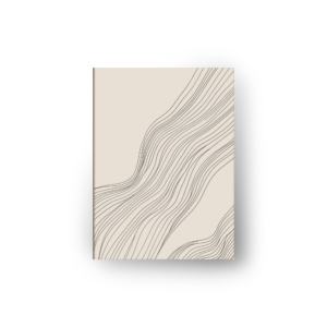 quadro decorativo abstrato fluxo de linhas pretas fundo areia modelo 2 (cópia)