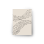 quadro decorativo abstrato fluxo de linhas pretas fundo areia