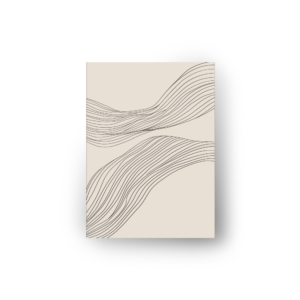 quadro decorativo abstrato fluxo de linhas pretas fundo areia