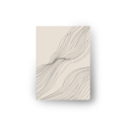 quadro decorativo abstrato fluxo de linhas pretas fundo areia modelo 1 (cópia)