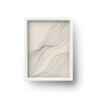 quadro decorativo abstrato fluxo de linhas pretas fundo areia modelo 2