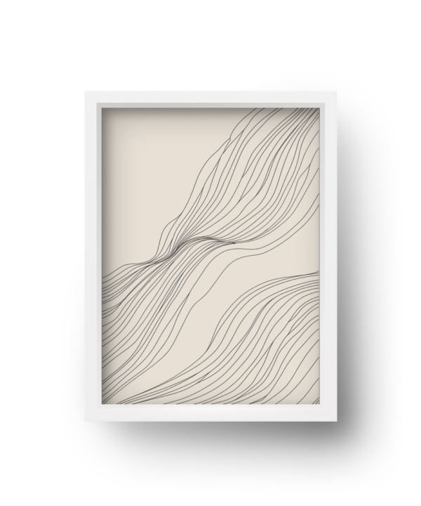 quadro decorativo abstrato fluxo de linhas pretas fundo areia modelo 2 quadro decorativo abstrato fluxo de linhas pretas fundo areia modelo 2