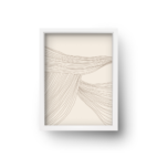 quadro decorativo abstrato fluxo de linhas marrom modelo 1