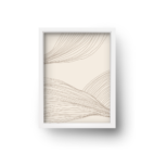 quadro decorativo abstrato fluxo de linhas marrom modelo 2