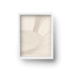 quadro decorativo abstrato fluxo de linhas marrom modelo 3