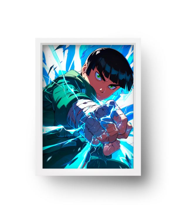 quadro decorativo anime rock lee
