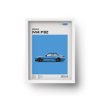 quadro decorativo carro bmw m4 f82