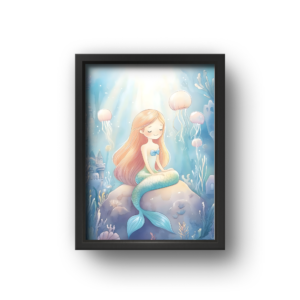 quadro infantil sereia mágica do mar