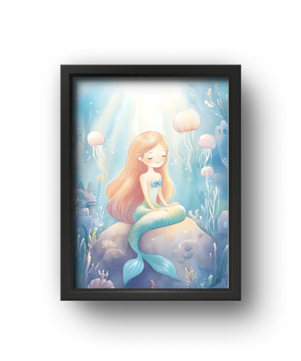 quadro infantil sereia mágica do mar