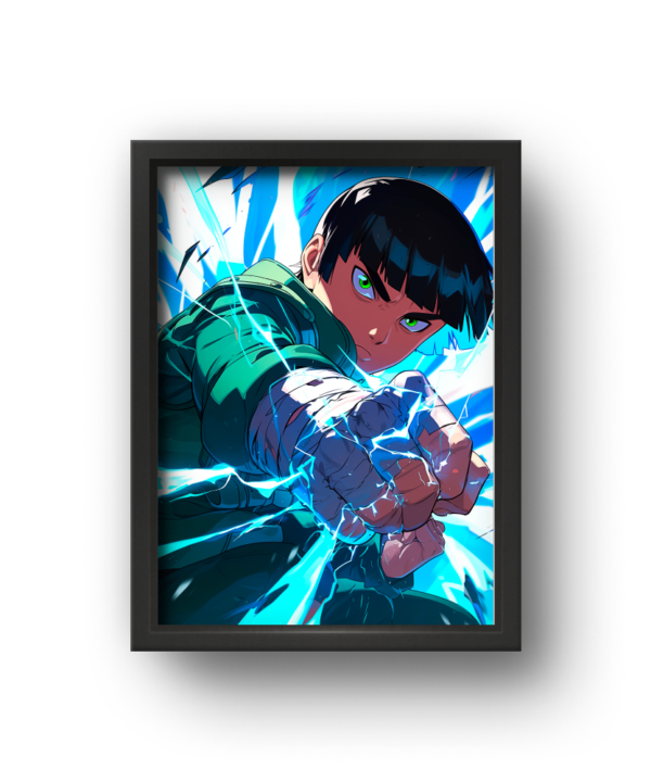 quadro decorativo anime rock lee