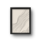 quadro decorativo abstrato fluxo de linhas pretas fundo areia modelo 2 (cópia)