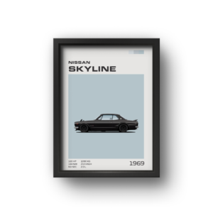 quadro decorativo carro nissan skyline 2000 gt r hakosuka